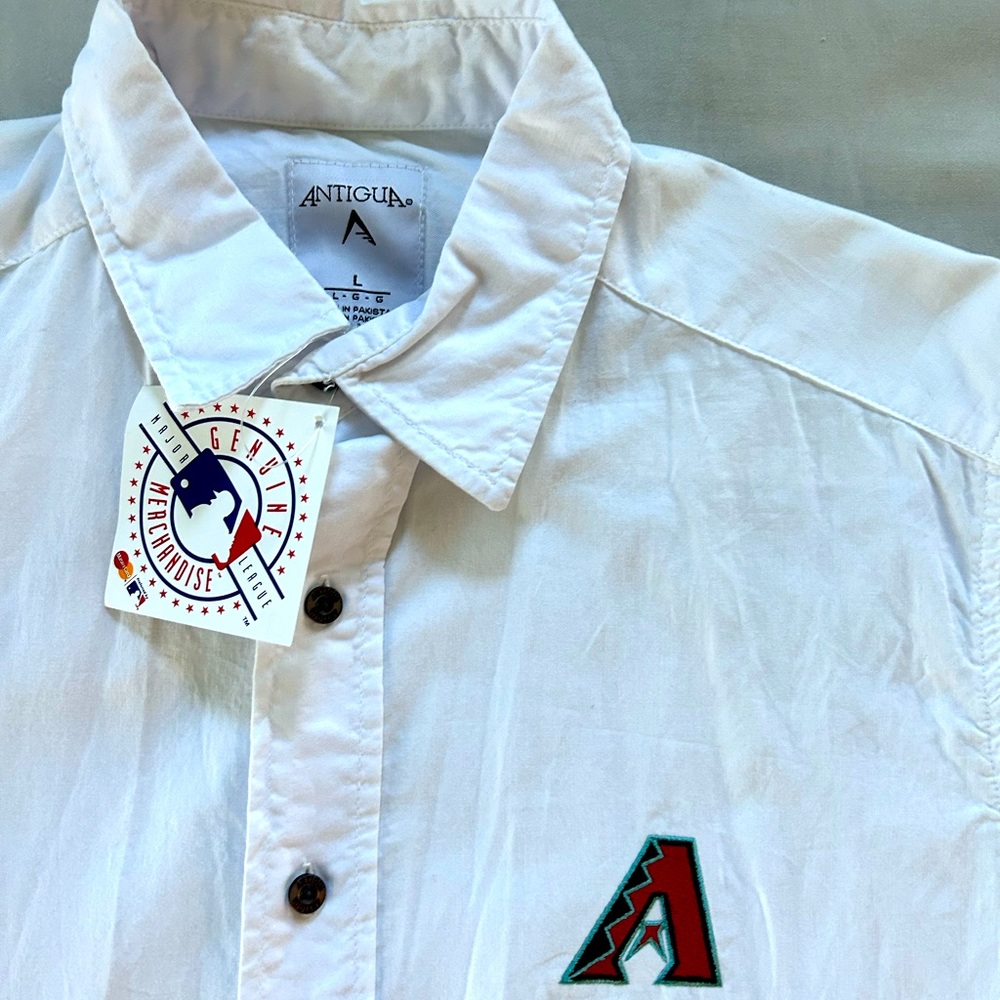 OFFICIAL MLB Diamondbacks Apparel Long Sleeve Button-Up